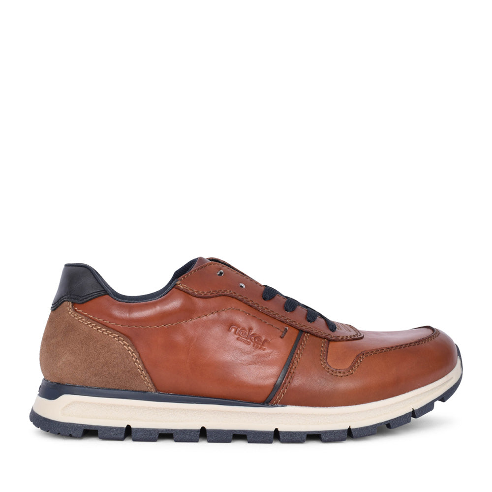 Mens B0503 Laced Trainer In Brown