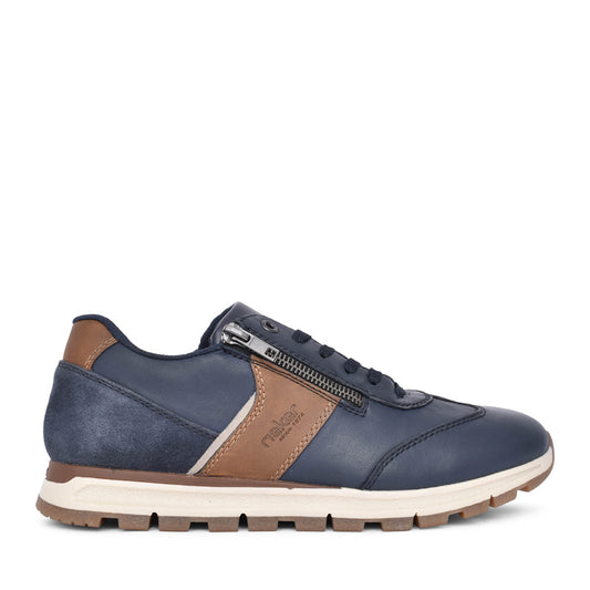 Mens B0501 Laced Trainer In Navy