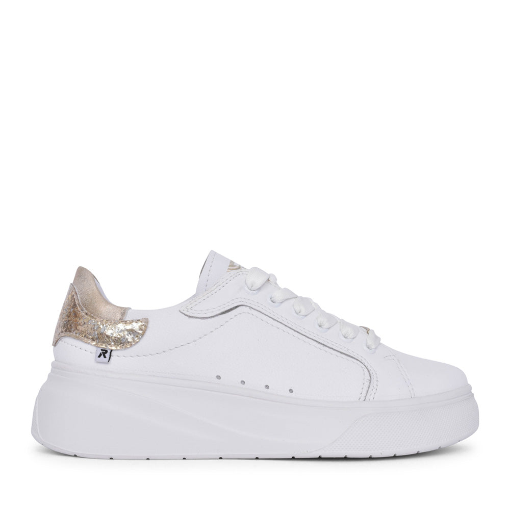 Ladies W2303 Laced Trainer In White