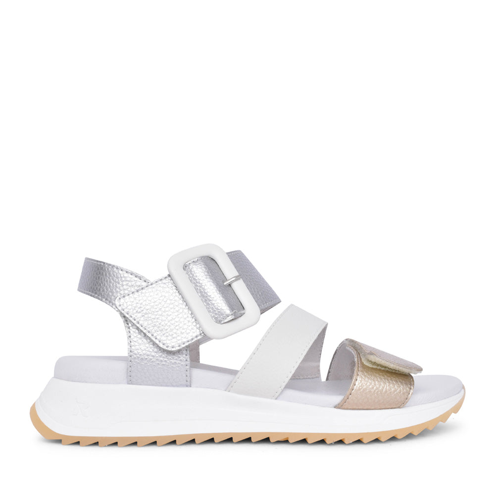 Ladies W2950 Velcro Sandal In Gold