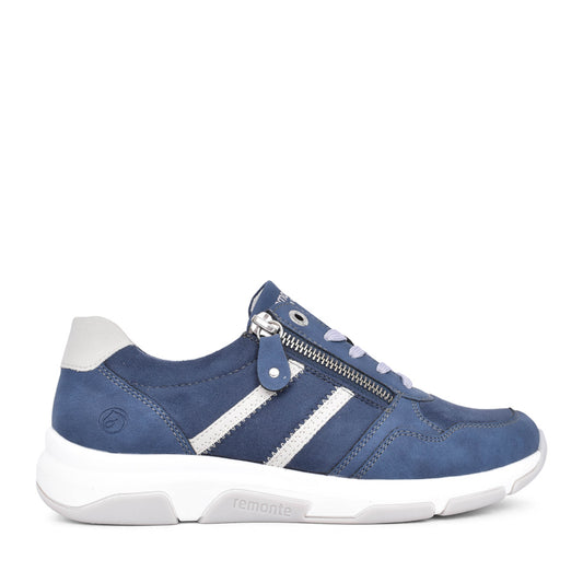 Ladies D1s04 Laced Trainer In Denim