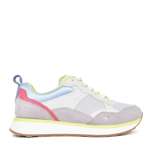 Ladies 1-23741 Laced Trainer In Light Grey