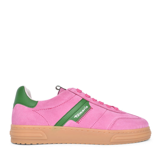 Ladies 1-23788 Laced Trainer In Rose