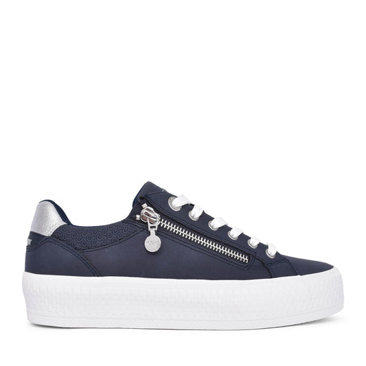 Ladies 5-23600 Laced Trainer In Navy