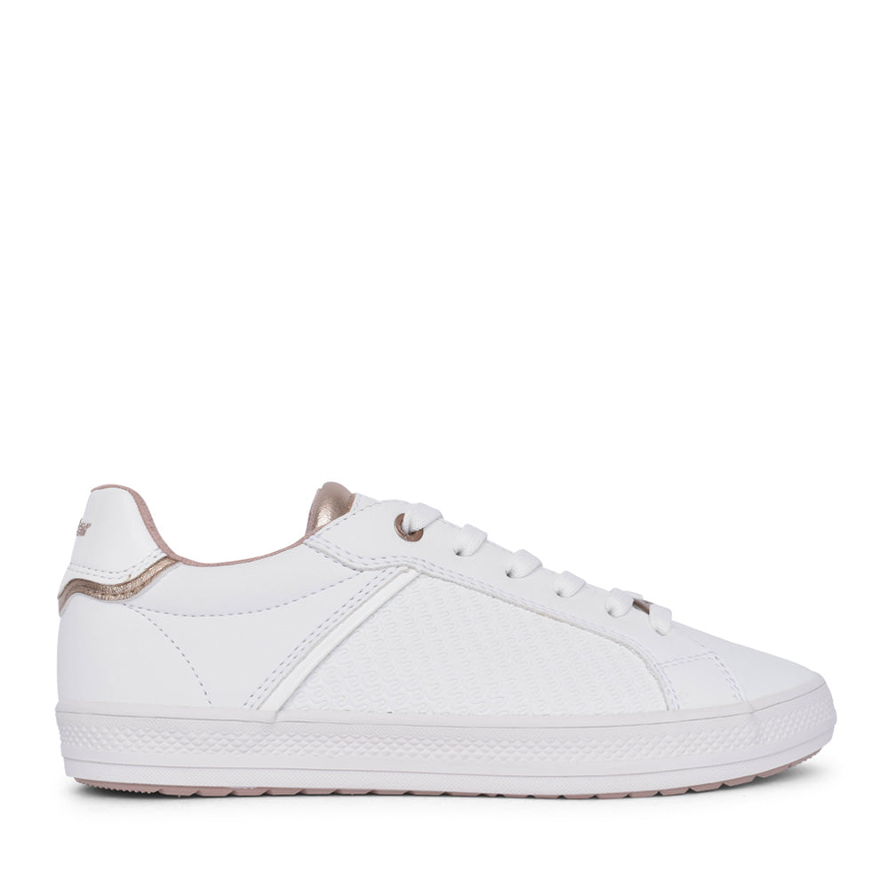 Ladies 5-23642 Laced Trainer In White