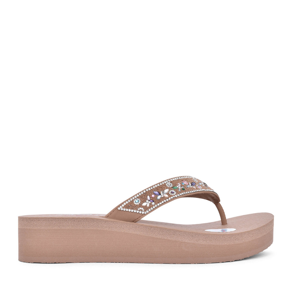 Ladies 119642 Vinyasa Toe Post Sandal In Mocha