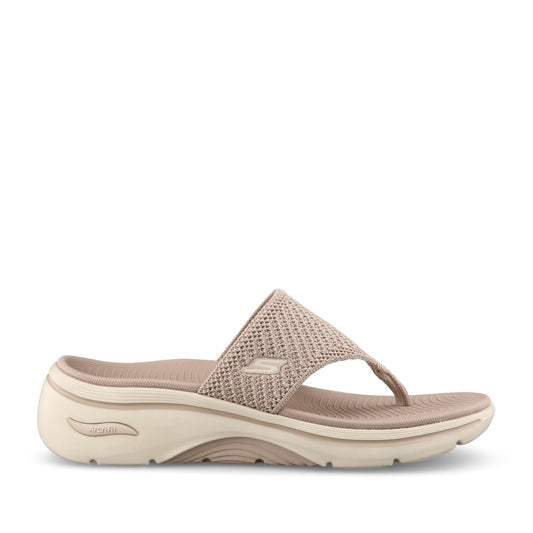 Ladies 140861 Go Walk Arch Fit Toe Post In Taupe