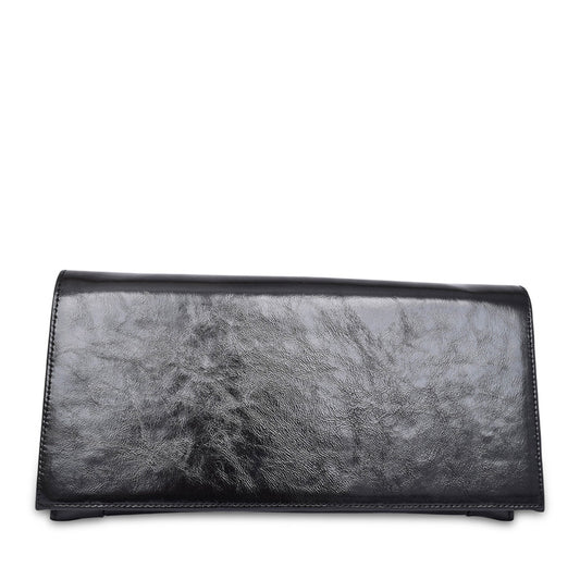 Ladies 002 Clutch Bag - 1974 + 0007 In Blk Patent