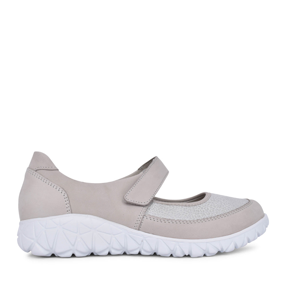 Ladies 396h31 Havy H-fit Velcro Shoe In Light Grey