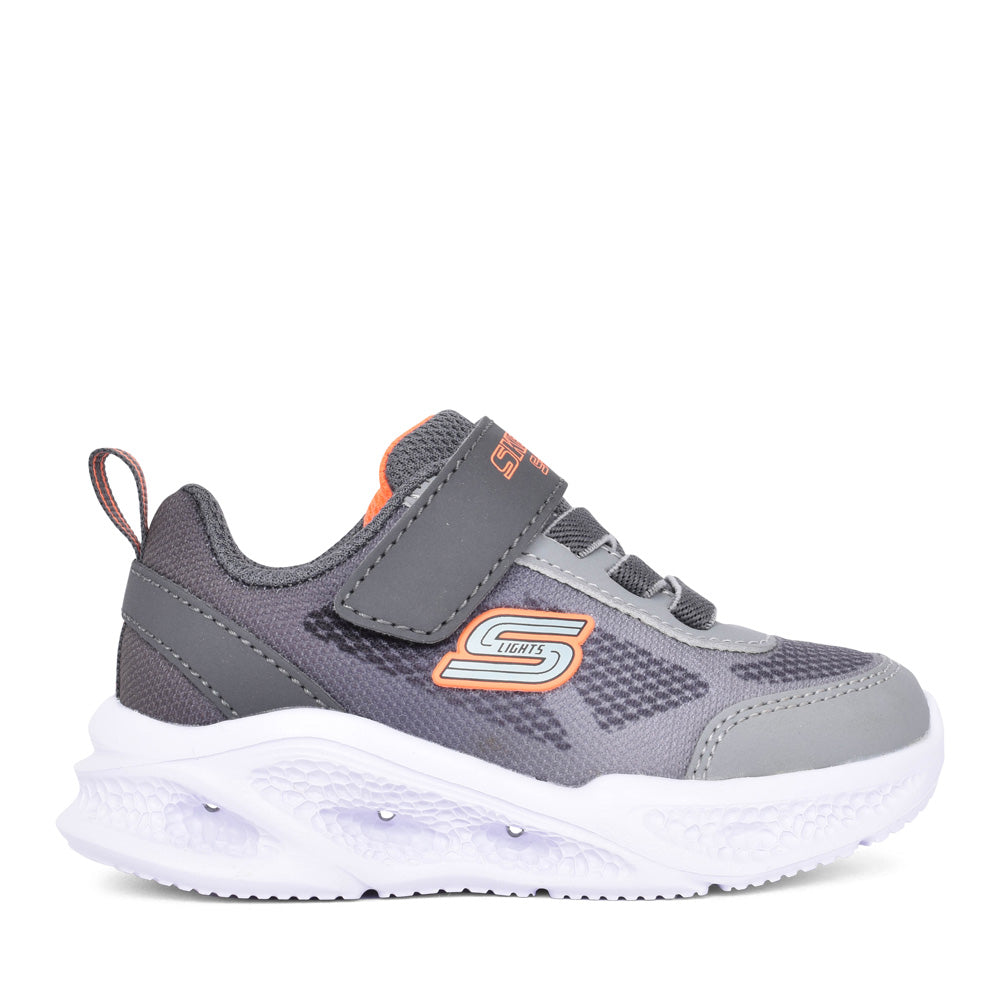 Boys 401495n Meteor-lights Krendox Trainer In Charcoal