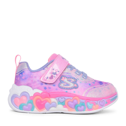 Girls 302696n Eternal Heart Lights Trainer In Light Pink
