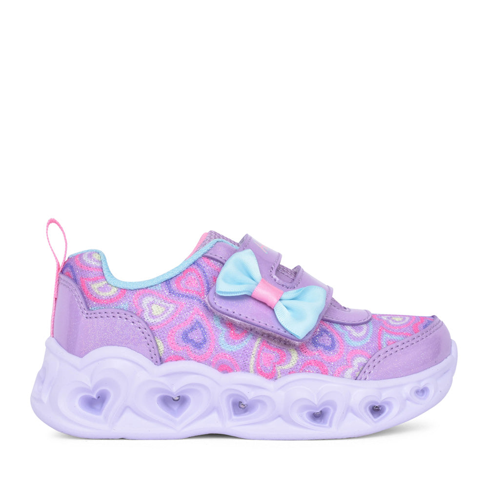 Girls 303258n Heart Lights Boogie Land Trainer In Lavender