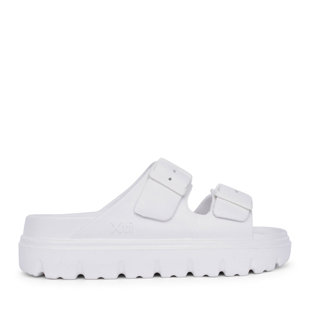 Ladies 142550 Double Strap Mule In White