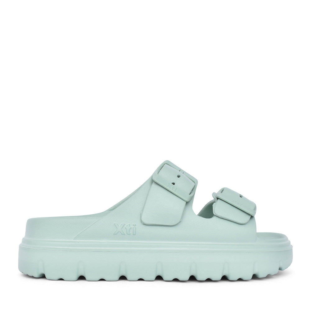 Ladies 142550 Double Strap Mule In Aqua