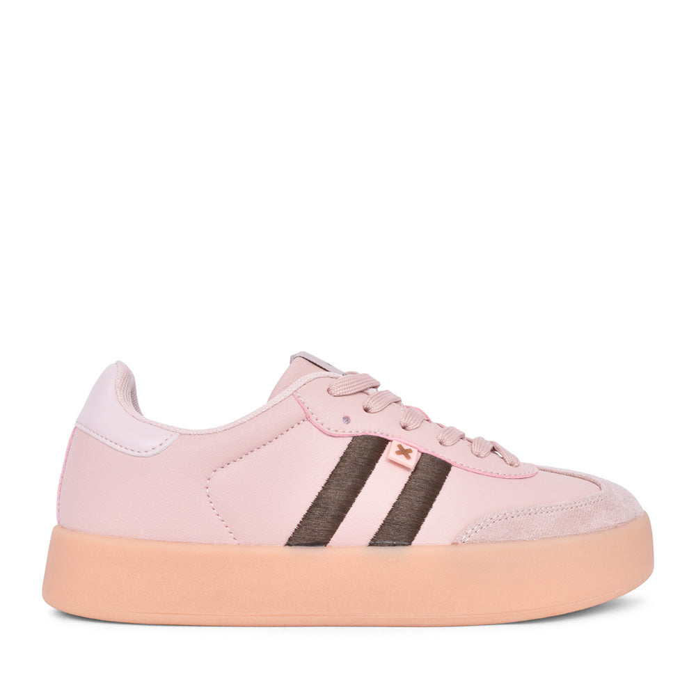 Ladies 144050 Laced Trainer In Pink