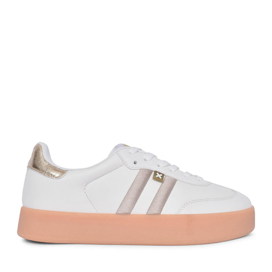 Ladies 144050 Laced Trainer In Gold
