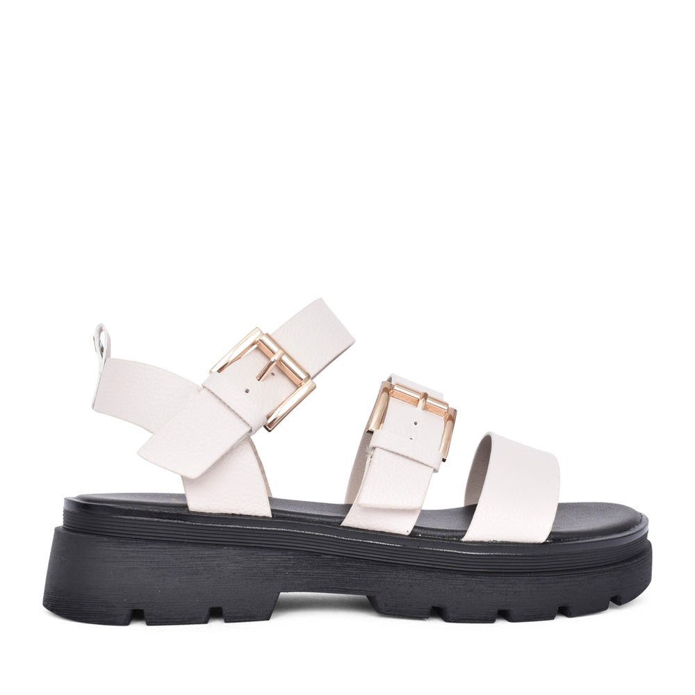Ladies Something Platform Sandal In Nude