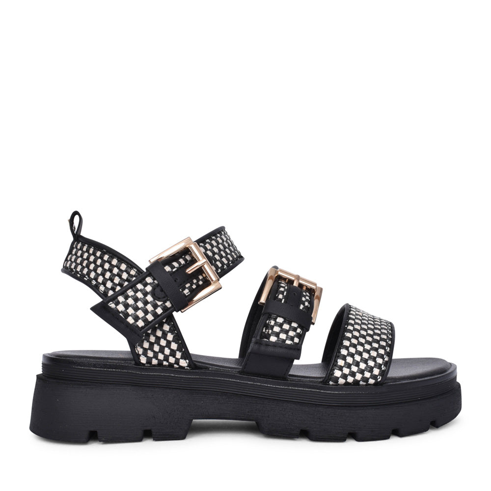 Ladies Something Platform Sandal In Black Multi