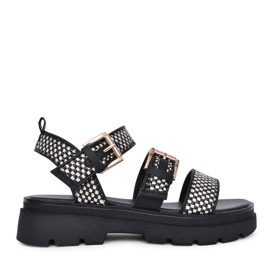 Ladies Something Platform Sandal In Black Multi