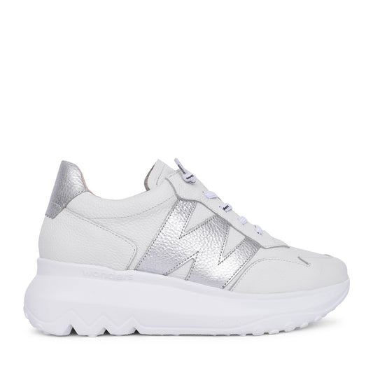 Ladies A-4002 Platform Trainer In Off White