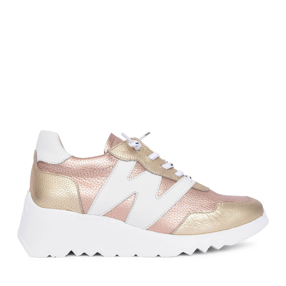 Ladies E-6760 Platform Trainer In Gold