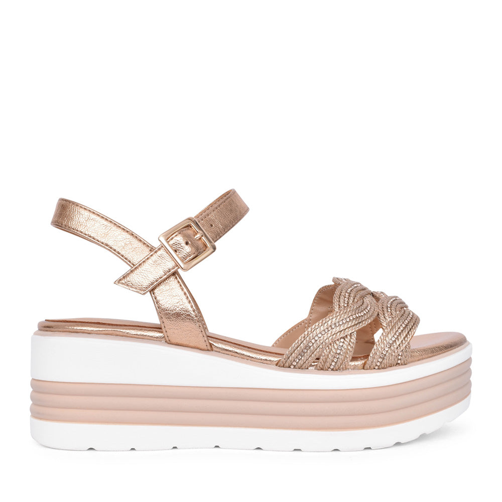 Ladies Sheyla-43 Platform Sandal In Copper