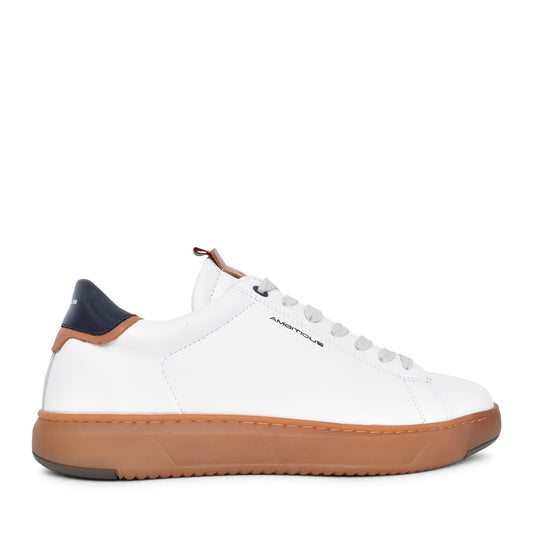 Mens 13672a Laced Trainer In Off White