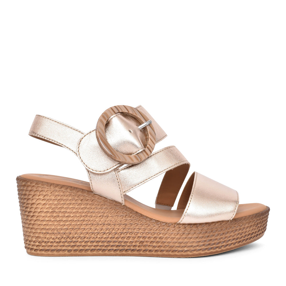 Ladies 64.770 Drama Wedge Sandal In Gold