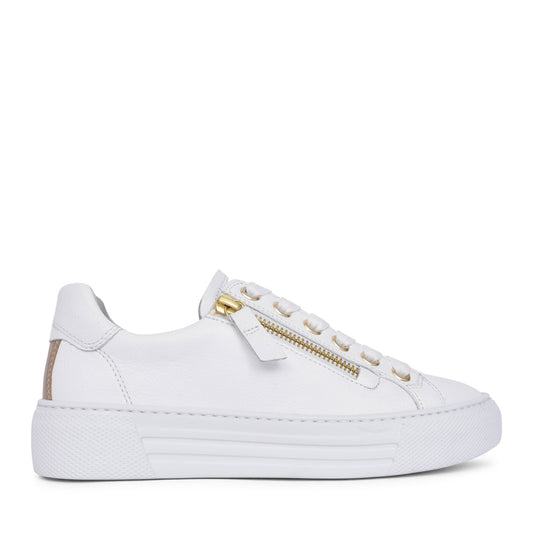Ladies 66.465 Campus Laced Trainer In White