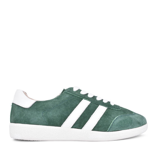 Ladies Fifty Three Laced Trainer In Moss