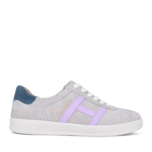 Ladies Sixty Laced Trainer In Periwinkle