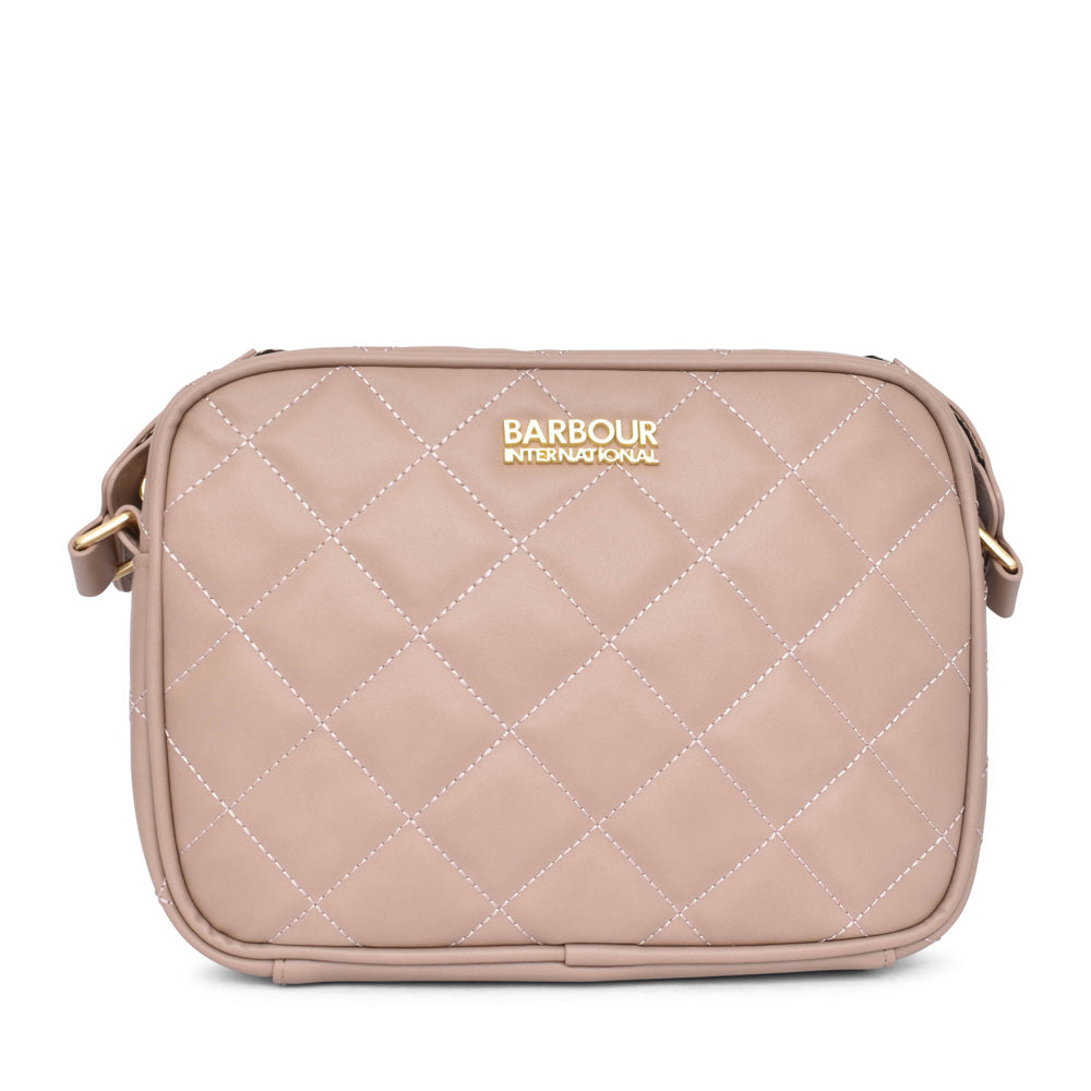 Ladies Sloane Quilted Cross Body Bag In Caramel
