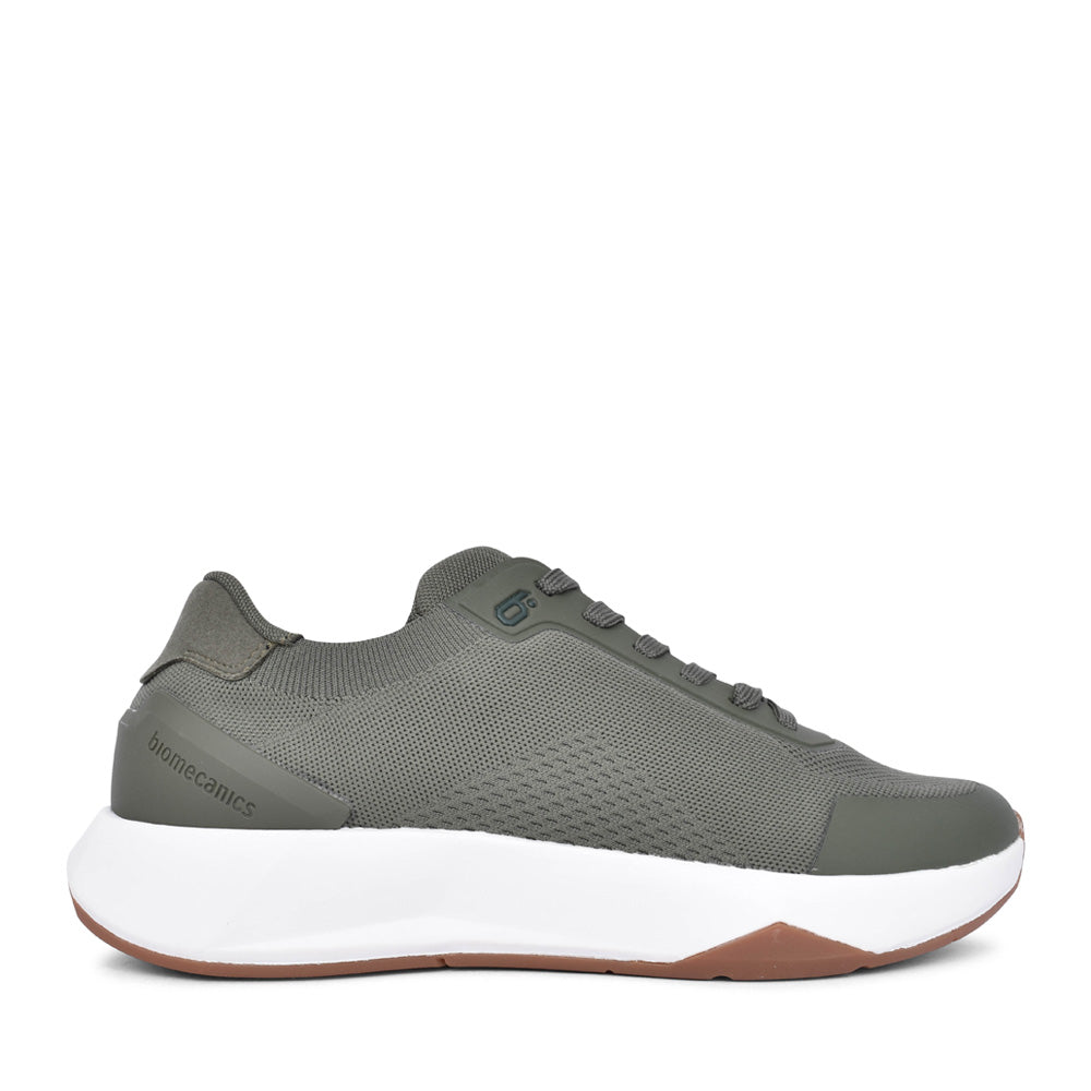 Mens 24202 Laced Trainer In Khaki