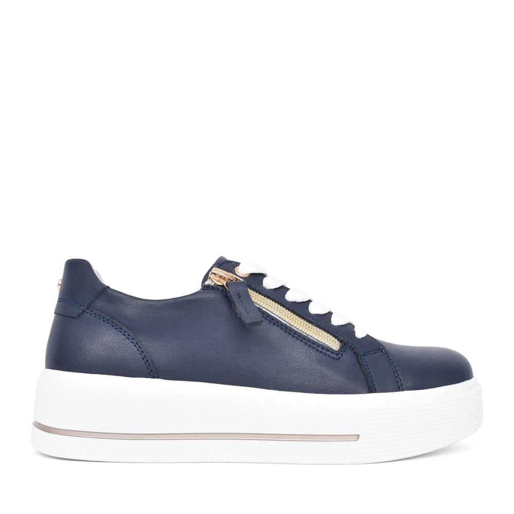 Ladies Ravenna Platform Trainer In Navy
