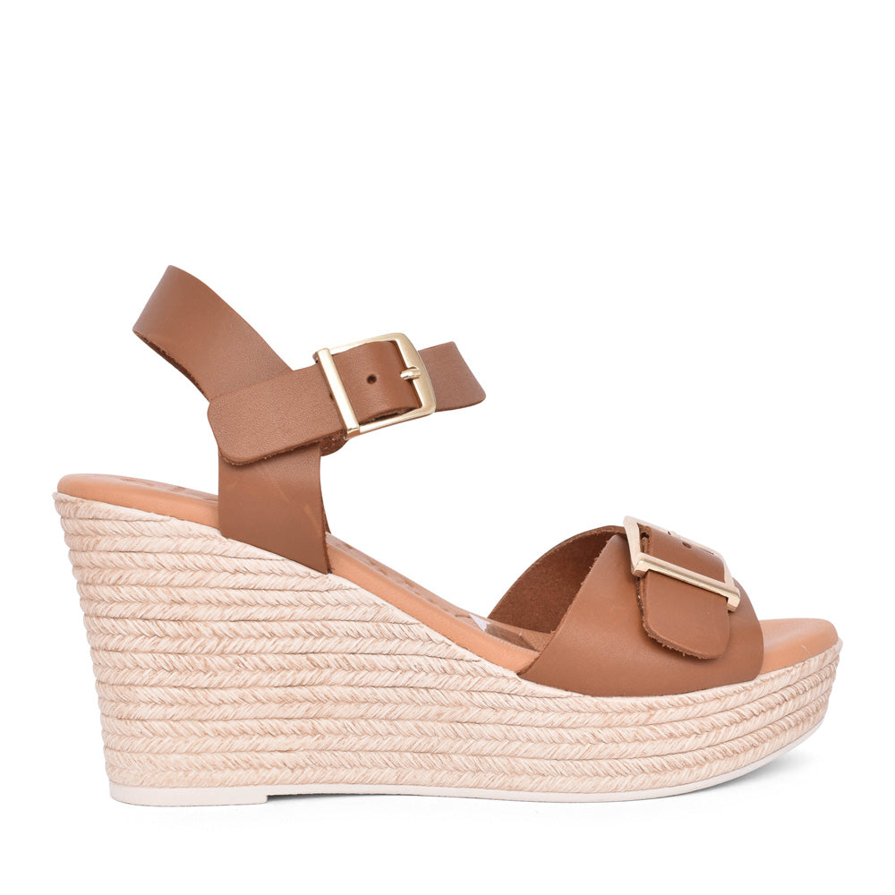 Ladies 5726 Wedge Sandal In Brown