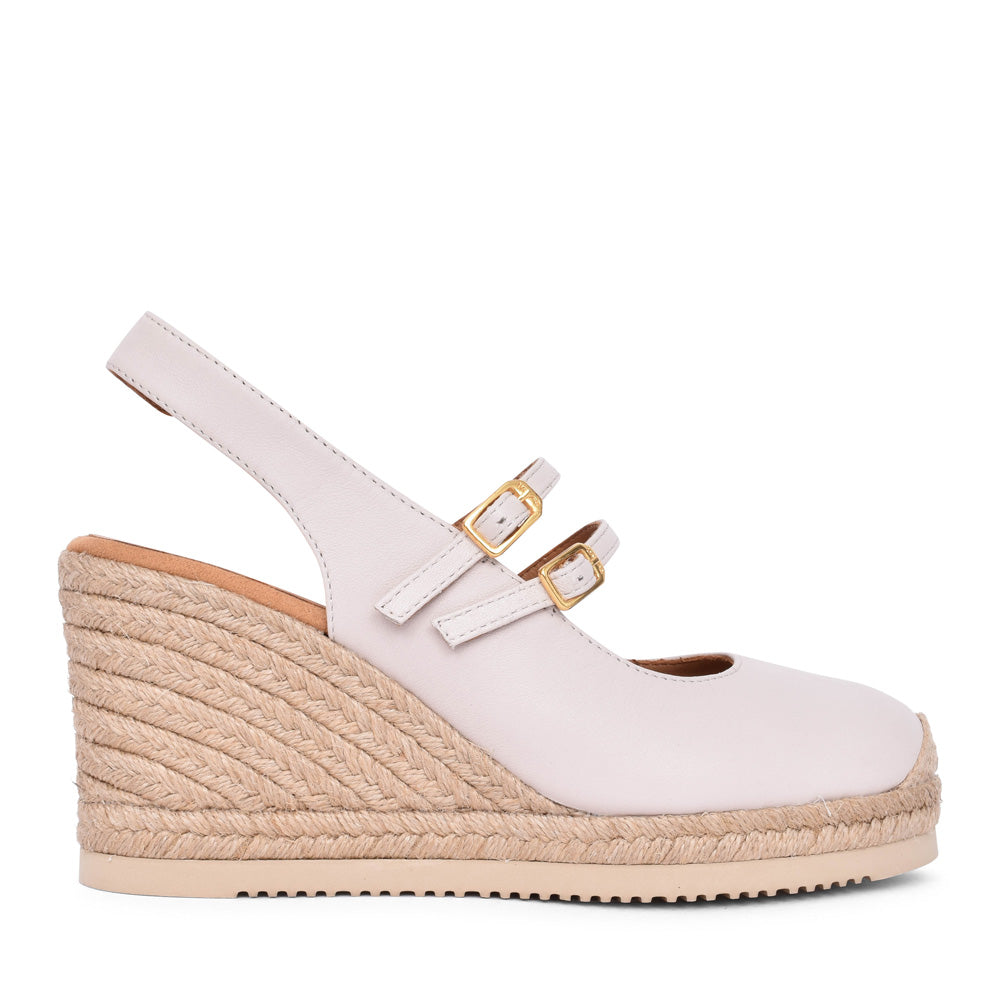 Ladies Cyntia Wedge Shoe In Ivory