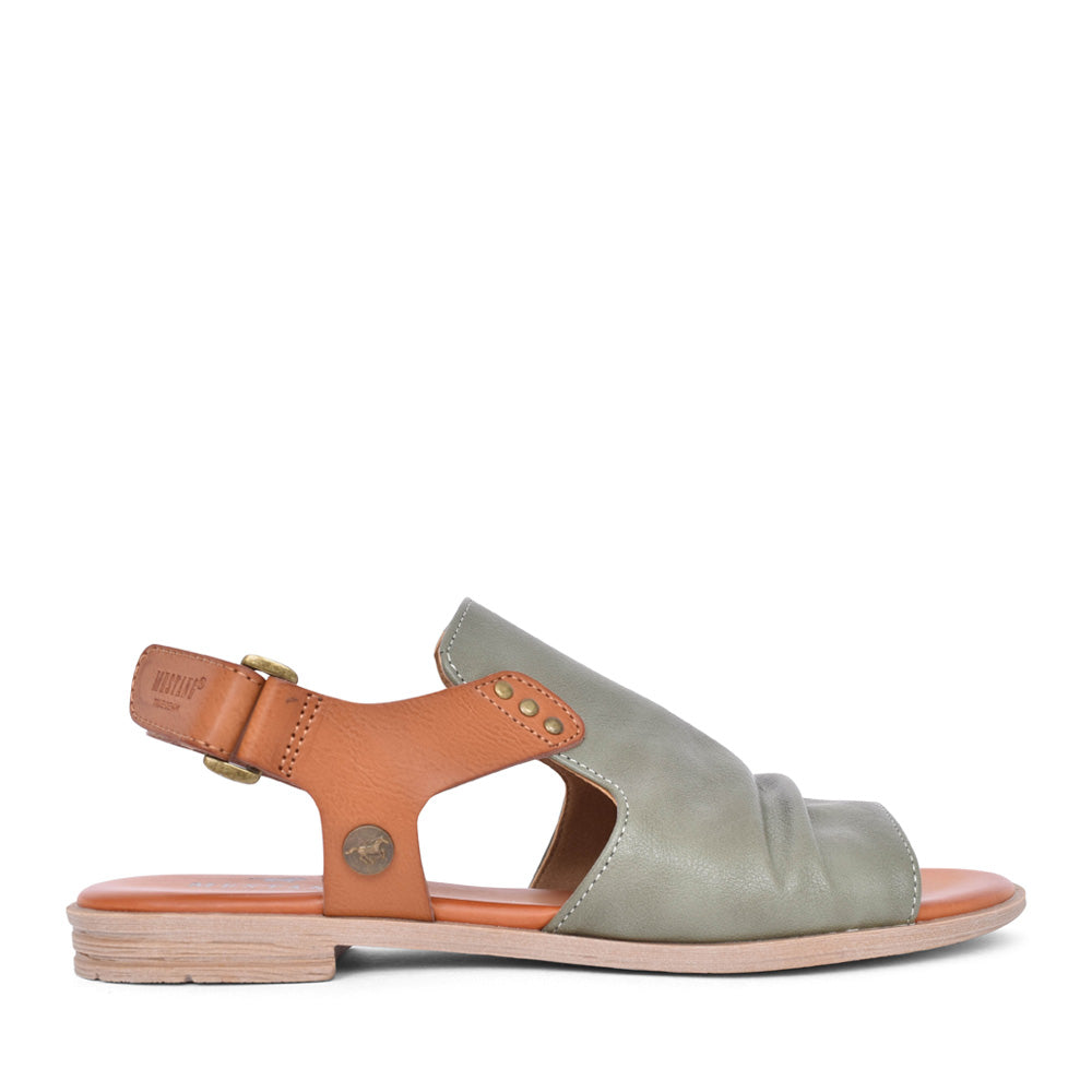Ladies 1388808 Low Heel Sandal In Green