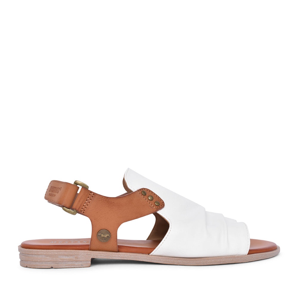 Ladies 1388808 Low Heel Sandal In White