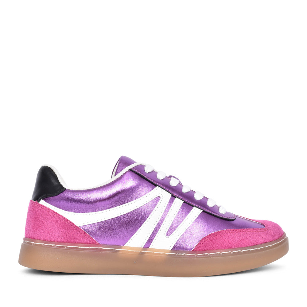 Ladies 6g428-v1230 Laced Trainer In Fuchsia
