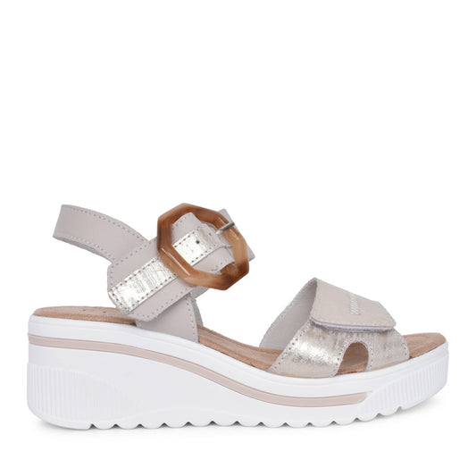 Ladies T42-203 Sandal In Beige