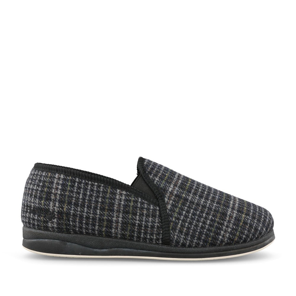 Mens Albert 408s*02/1036 Checked Slipper In Check