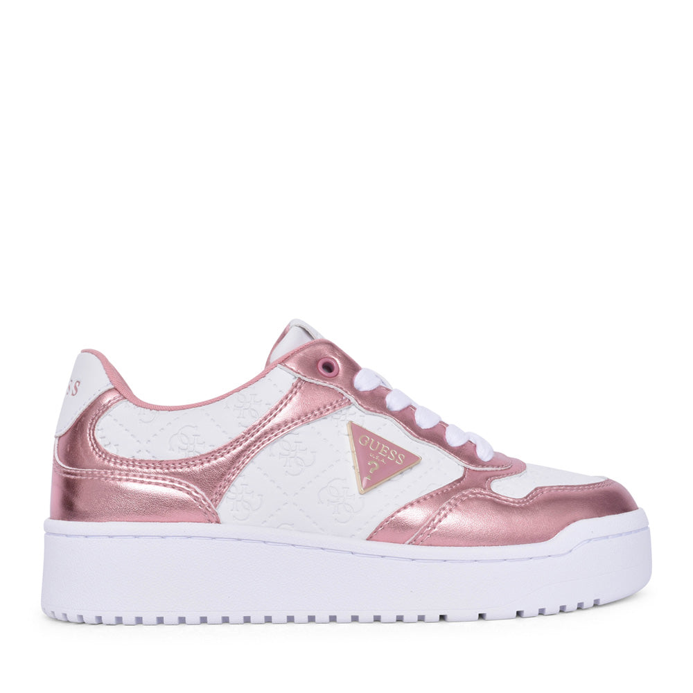 Ladies Miram6 Fljm16 Laced Trainer In Pink