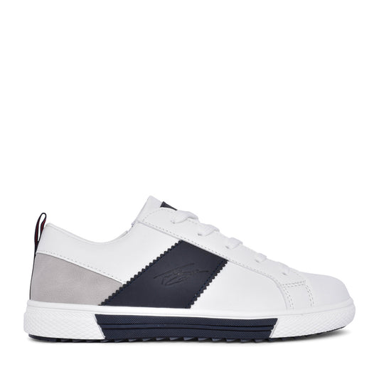 Boys Bakers Laced Trainer In White