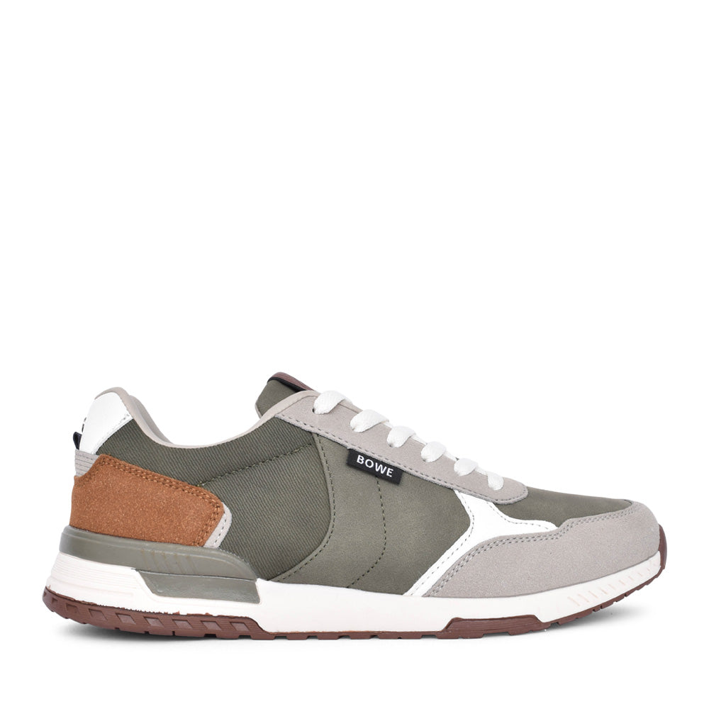 Mens Aumua Laced Trainer In Sage