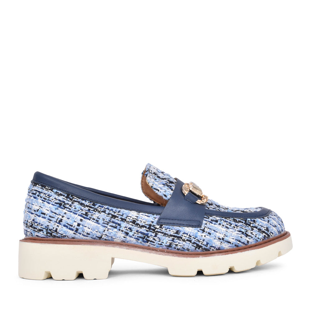 Ladies Cuavan Loafer In Cobalt
