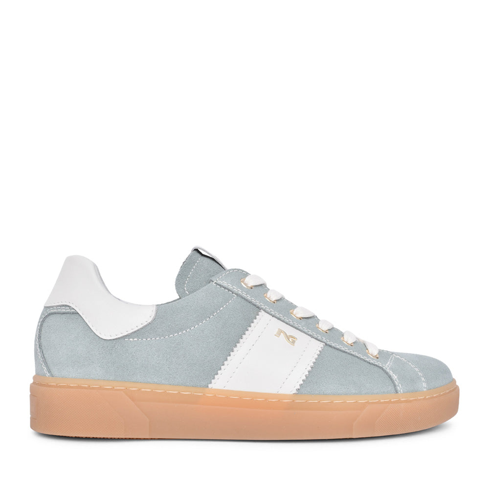 Ladies E513005d Laced Trainer In Teal