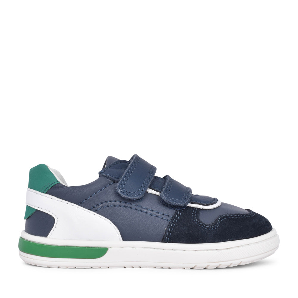 Boys 7905333 Double Velcro Shoe In Navy