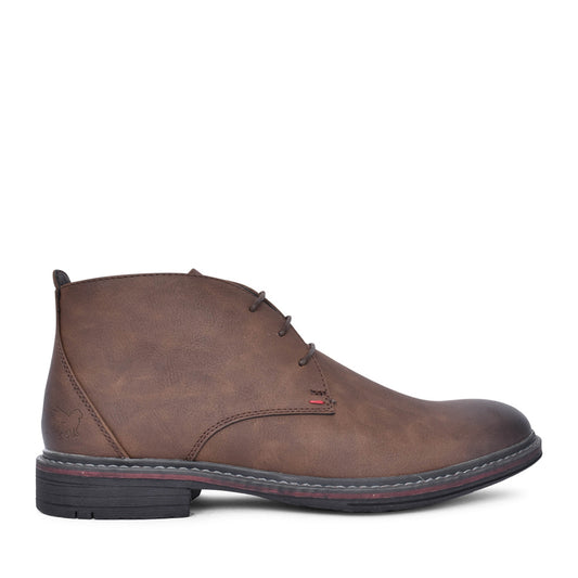 Mens Metz Laced Ankle Boot In Brown