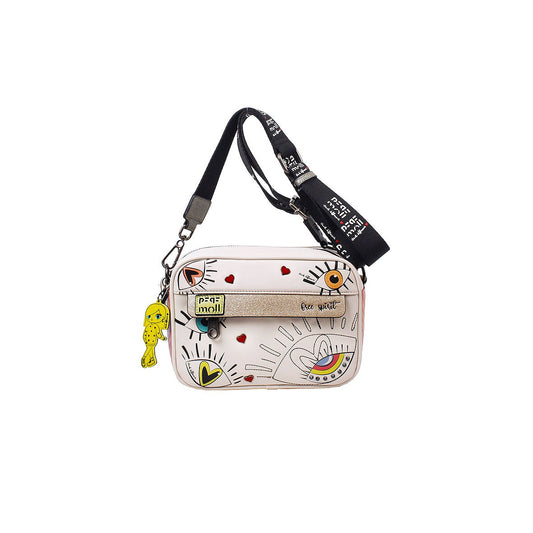 Ladies Funny 251551 Cross Body Bag In Off White