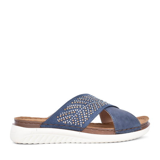 Ladies Wisteria Mule In Navy